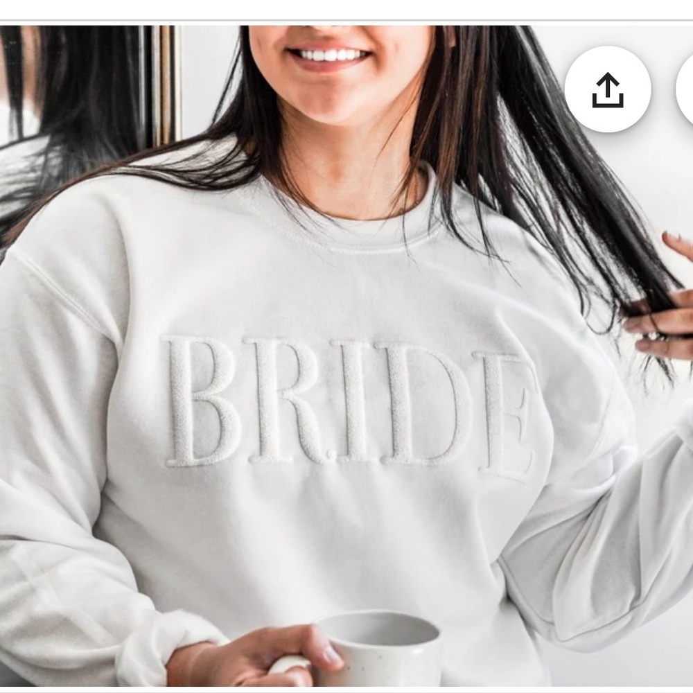 White Bride Sweatshirt. EUC size M (worn one day)